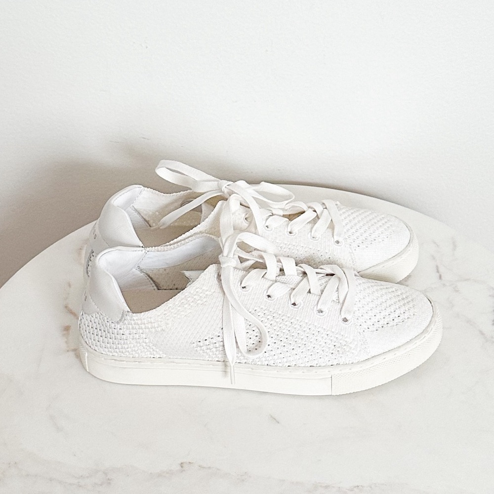 Reiss NEW Brackley Knit Off White Sneakers Size 6 - Picture 8 of 9